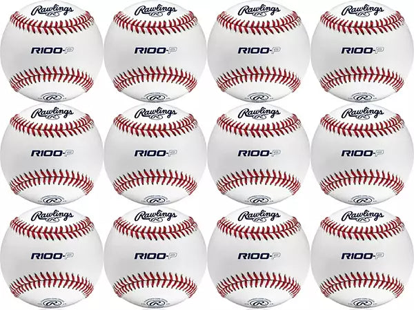 Rawlings R100 High School Practice Baseballs – 12 Pack